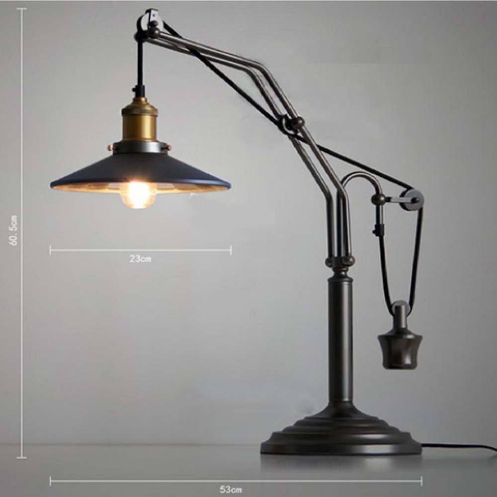 Лампа Industrial Table Lamp 3879 серый  DE31217