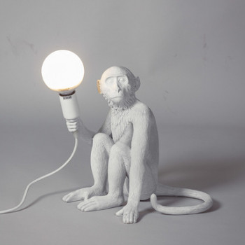 Лампа настольная The Monkey Lamp Sitting Version черный 