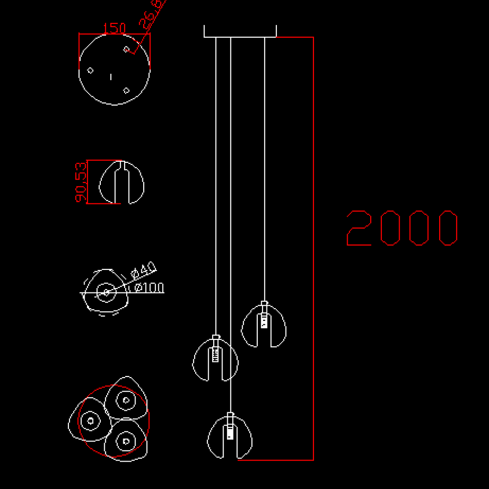 Люстра Bocci 14.3 Random 50 x 26  DE11815