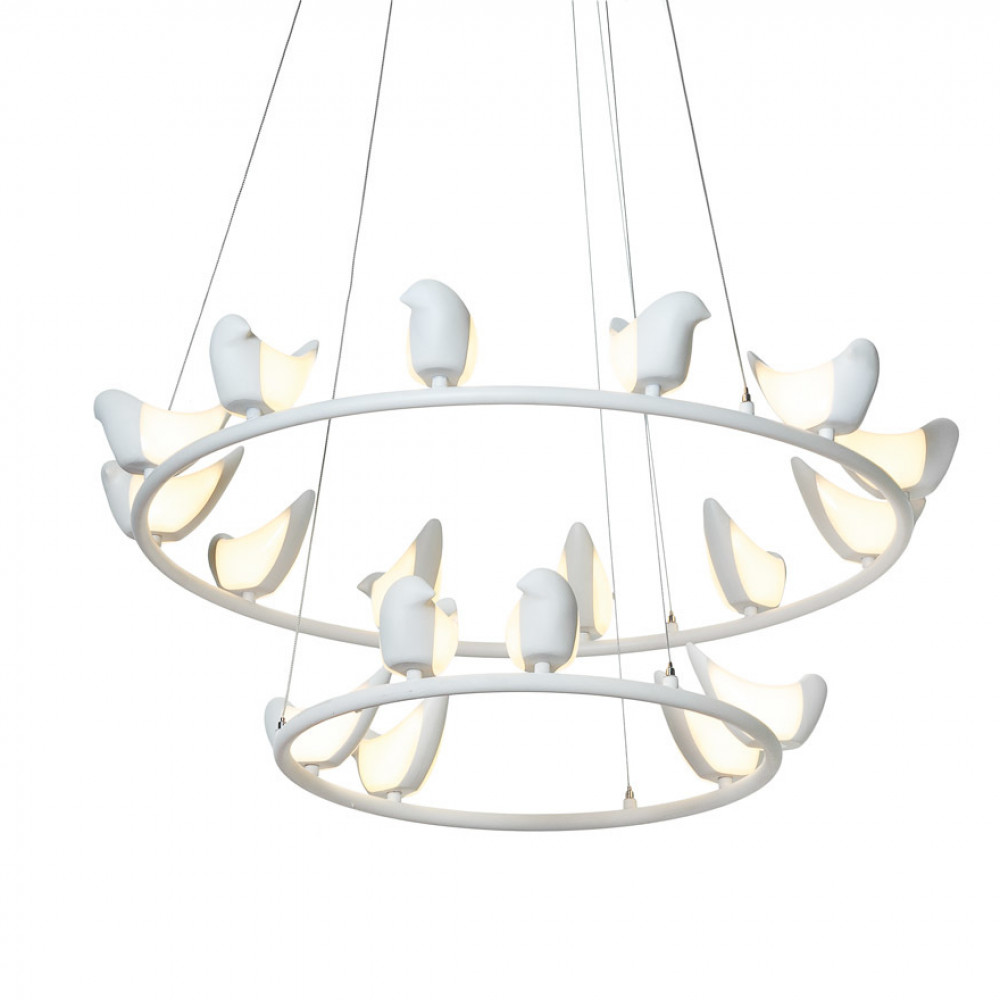 Люстра Creative Bird Chandelier 12+6R белый  DE14585