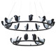 Люстра Creative Bird Chandelier 12+6R черный  DE14586