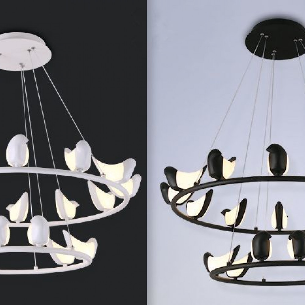 Люстра Creative Bird Chandelier 12+6R белый  DE14585