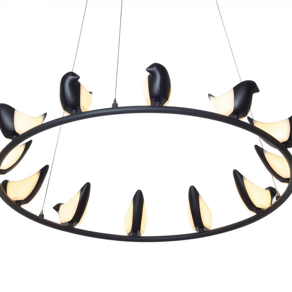 Люстра Creative Bird Chandelier 12R черный  DE14588