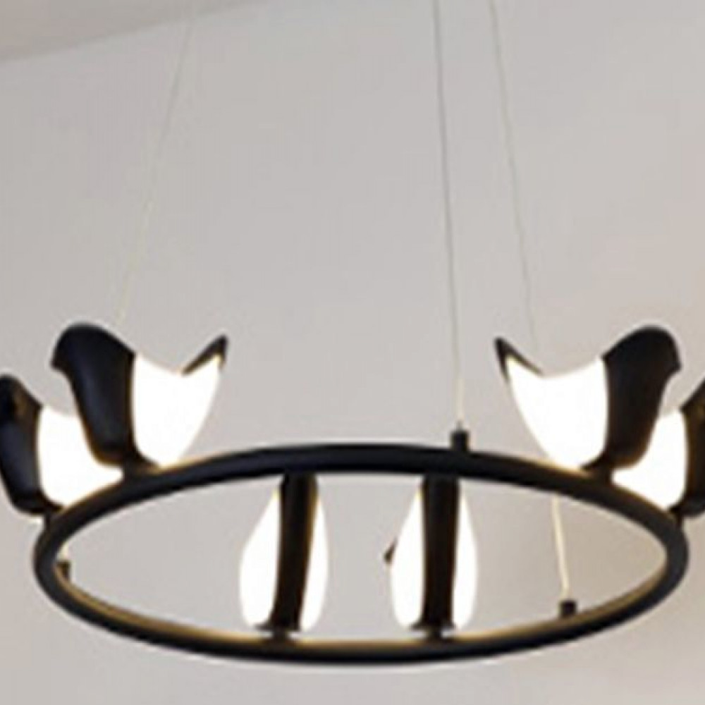 Люстра Creative Bird Chandelier 6R черный  DE14592