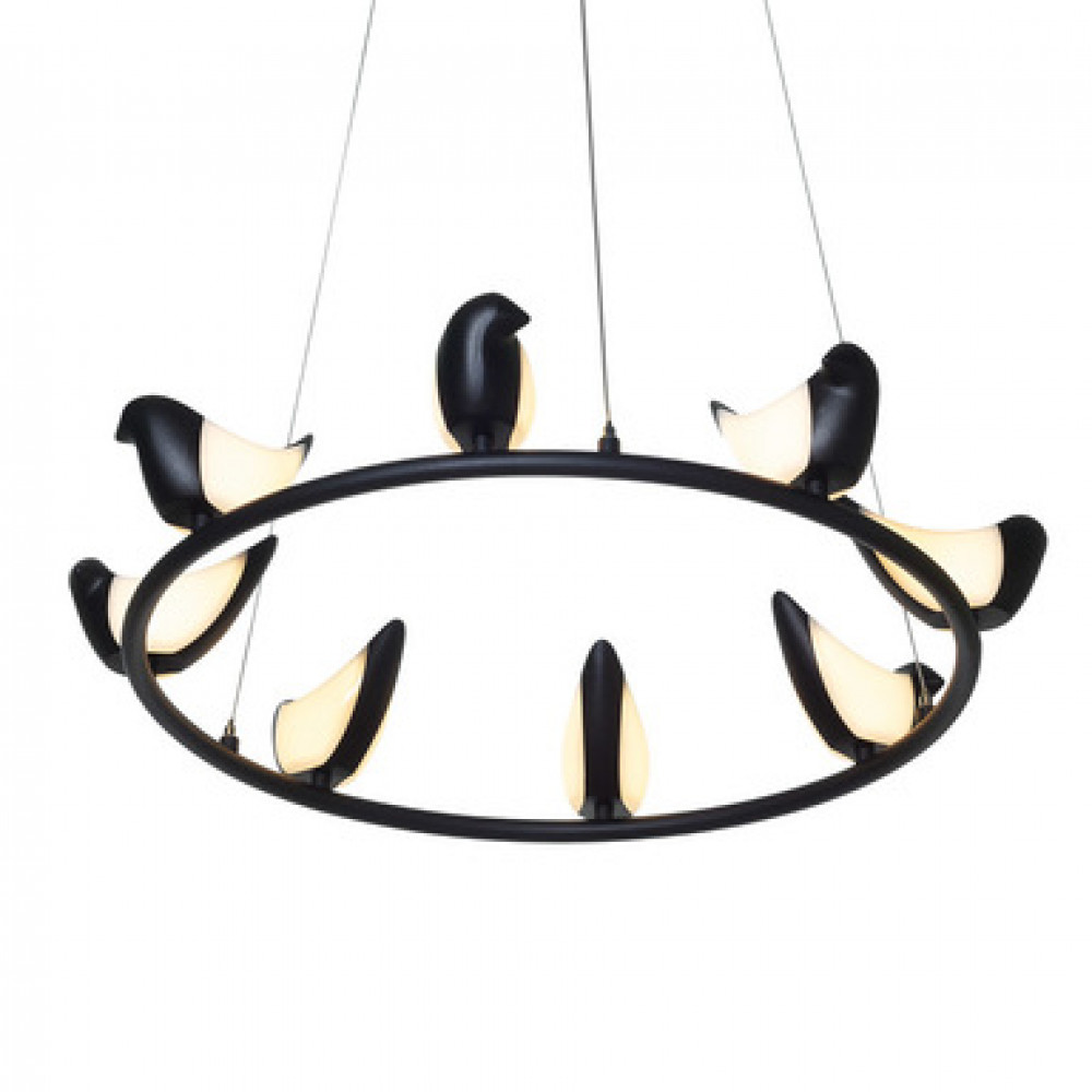 Люстра Creative Bird Chandelier 8R черный  DE14596