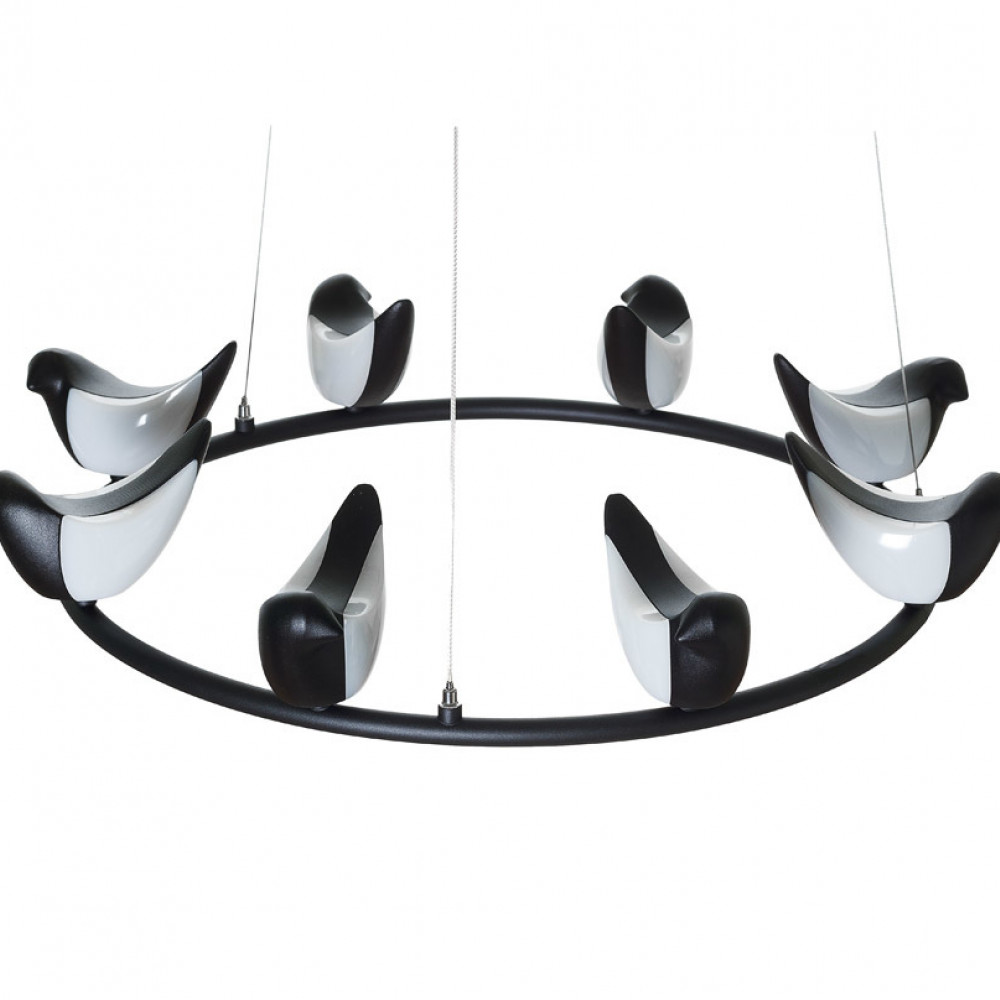 Люстра Creative Bird Chandelier 8R черный  DE14596