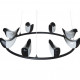 Люстра Creative Bird Chandelier 8R черный  DE14596