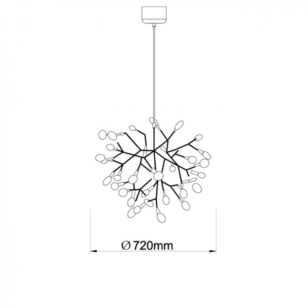 Люстра Heracleum D72 серебряный  DE12053