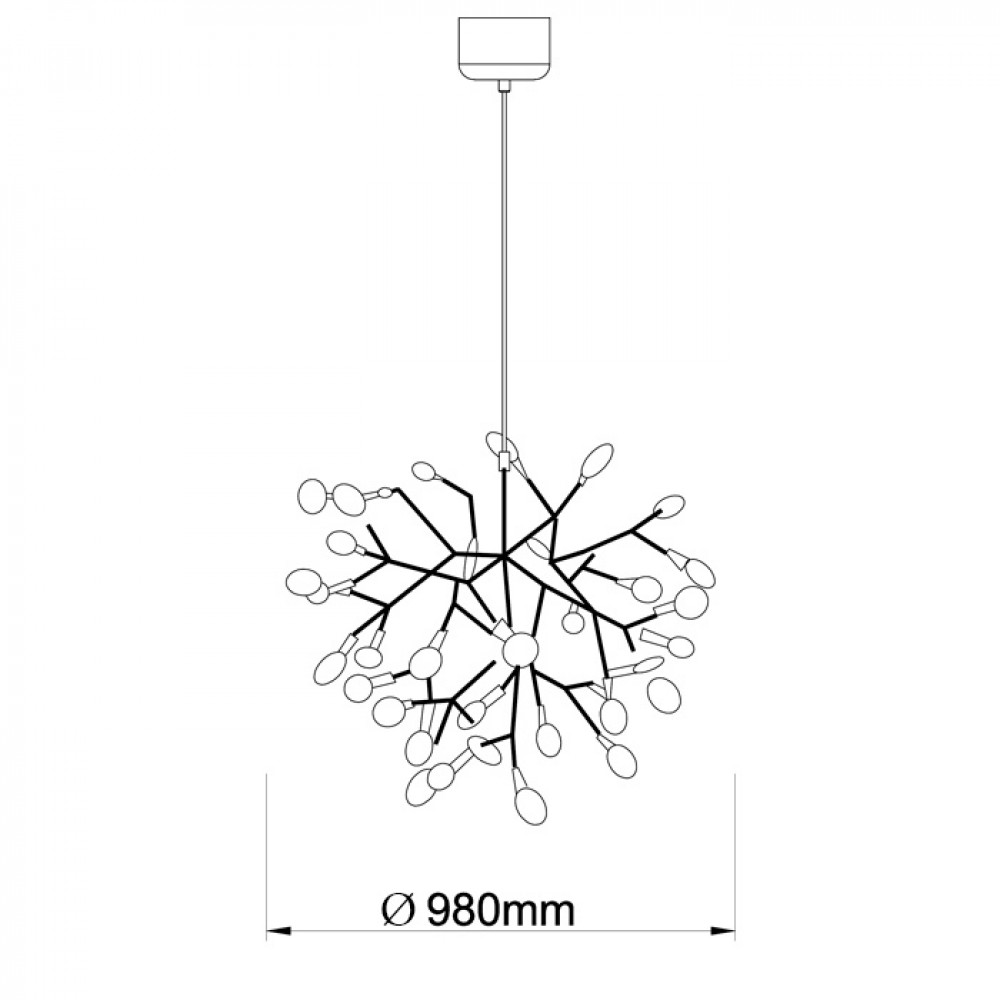 Люстра Heracleum D98 золотой  DE14731