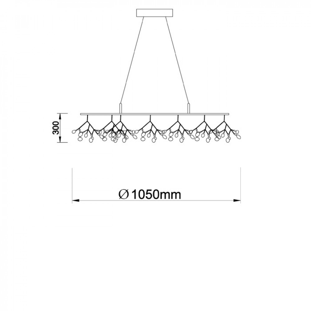 Люстра Heracleum the Big O D125 162 x 0,7Вт золотой DE17496