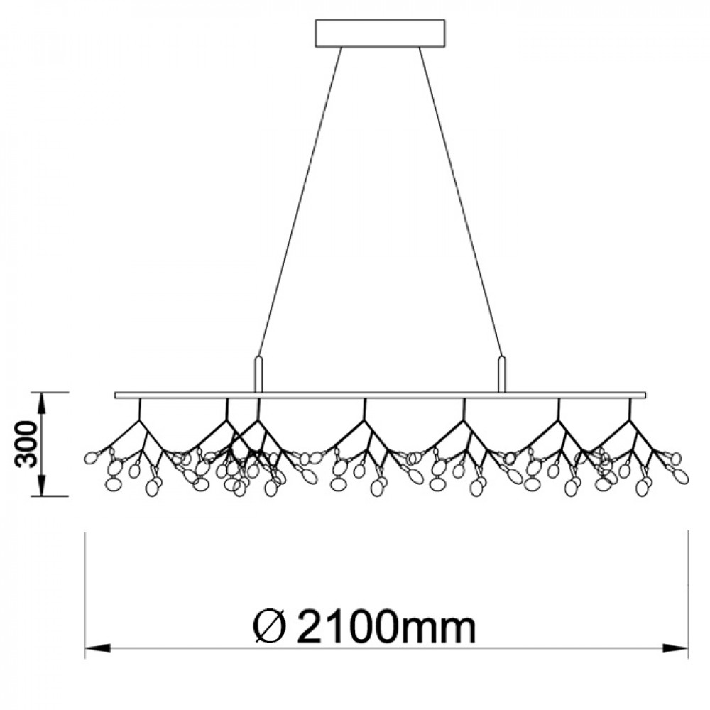 Люстра Heracleum the Big O D210 324 x 0,7Вт золотой DE14734