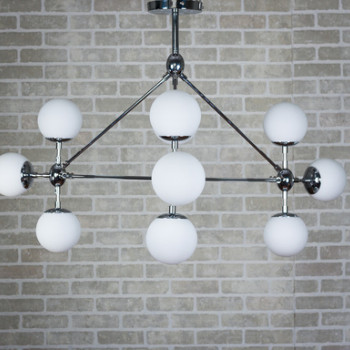 Люстра Modo Chandelier 10 Globes золотой белый