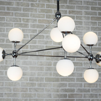 Люстра Modo Chandelier 10 Globes золотой белый