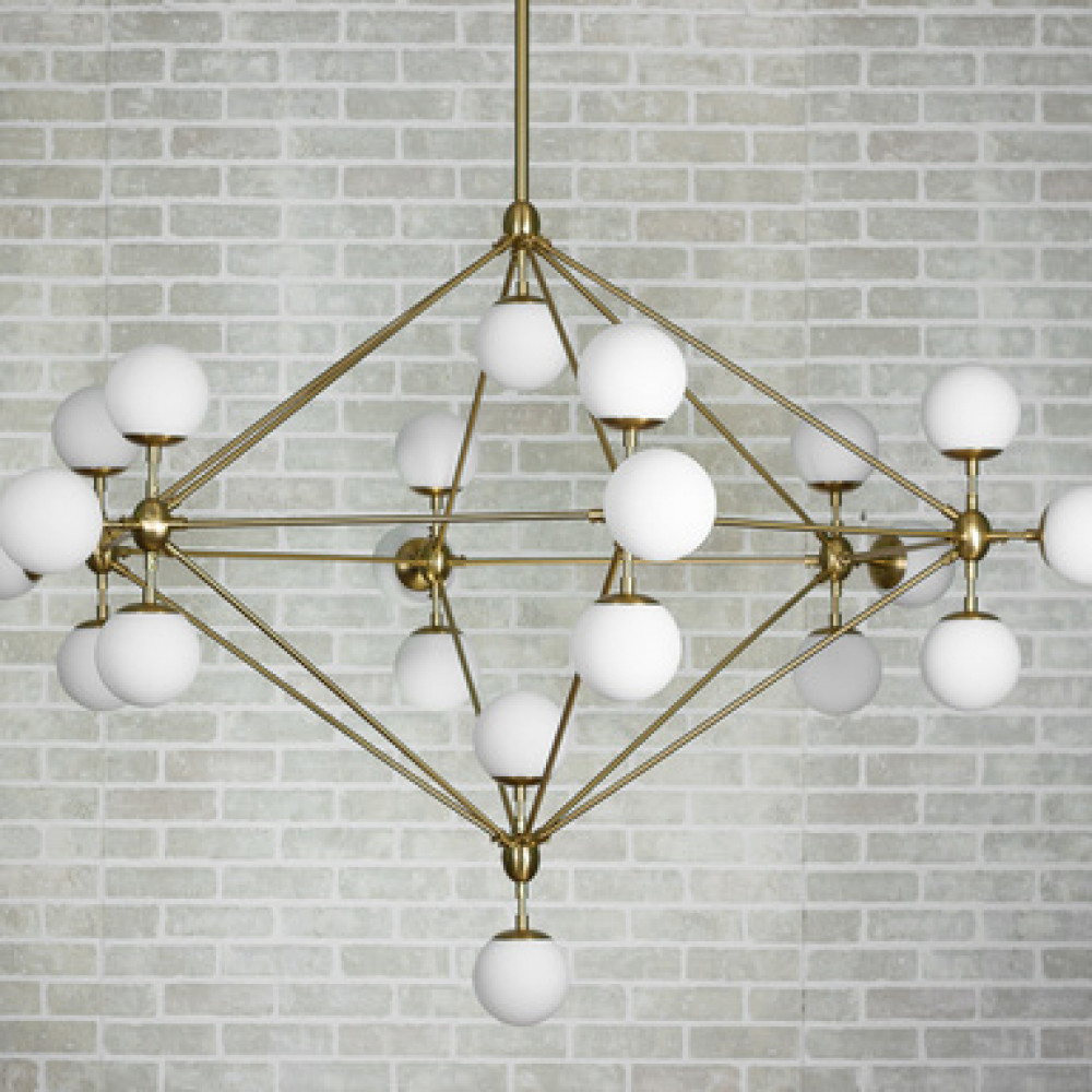 Люстра Modo Chandelier 21 Globes хром белый DE16815
