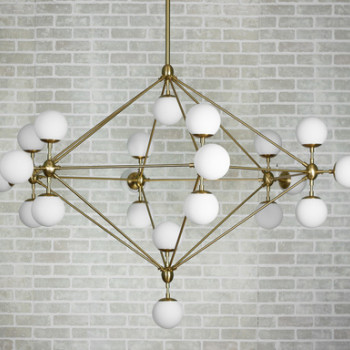 Люстра Modo Chandelier 21 Globes золотой прозрачный