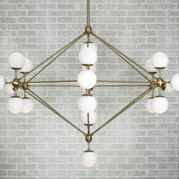 Люстра Modo Chandelier 21 Globes золотой прозрачный
