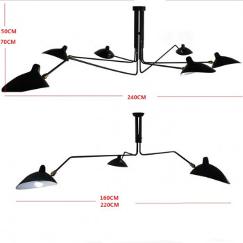 Люстра Serge Mouille Lamp 3 D160 H45 белый