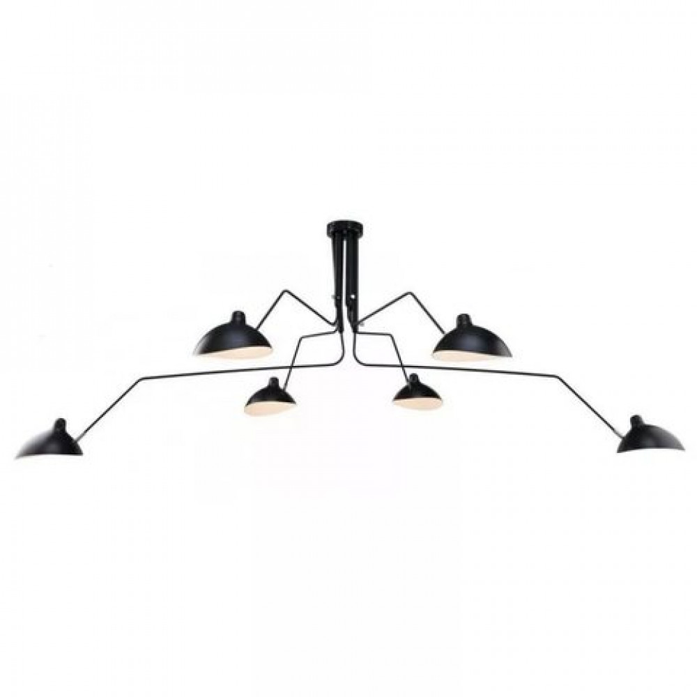 Люстра Serge Mouille Lamp 6 черный  DE14455