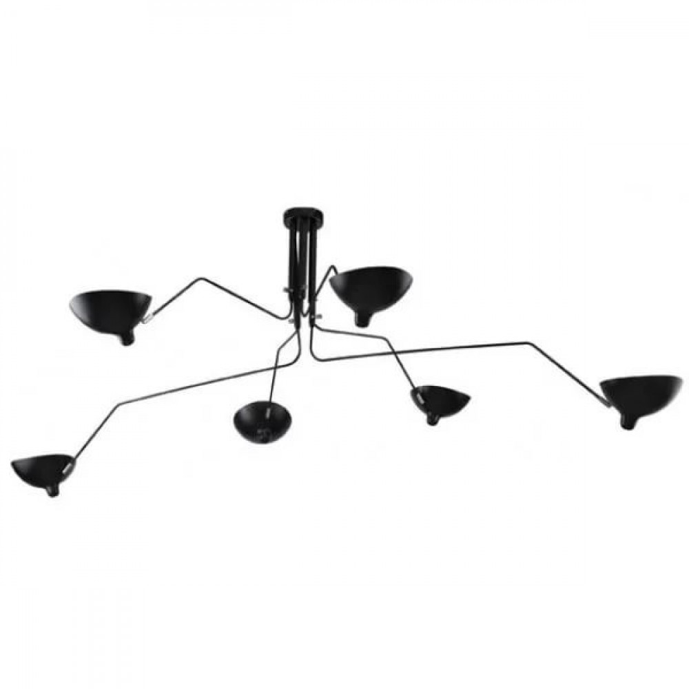 Люстра Serge Mouille Lamp 6 черный  DE14455