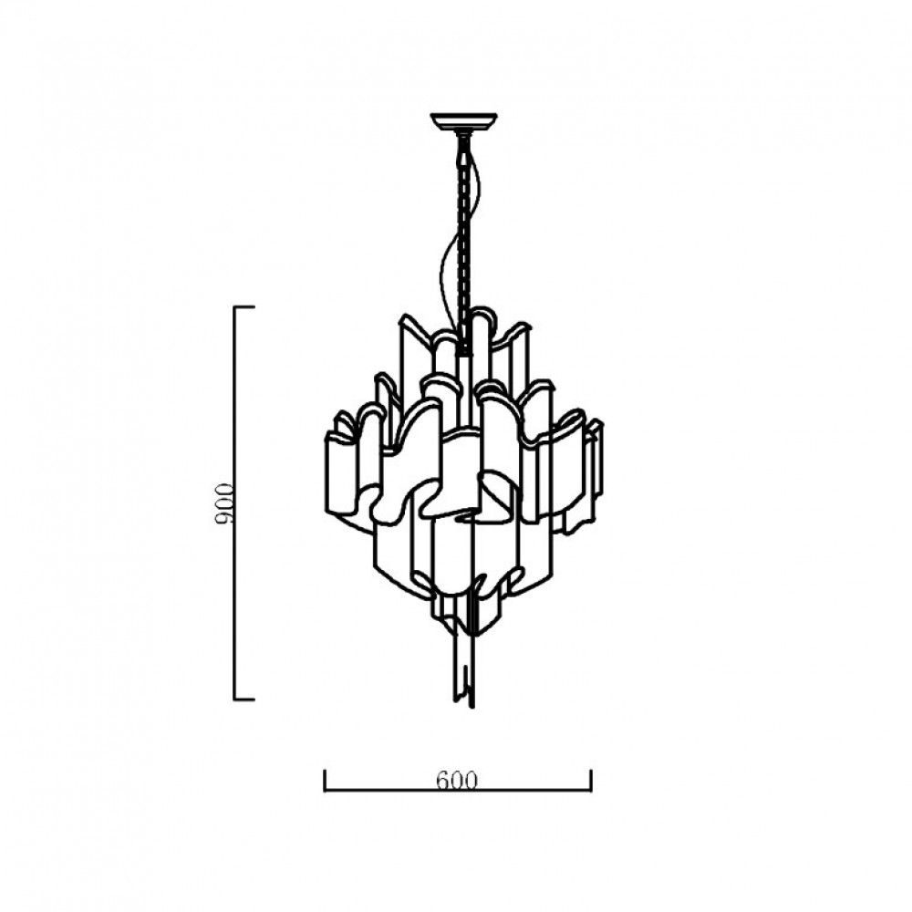 Люстра Stream J50S D150 H225 бронзовый DE16835