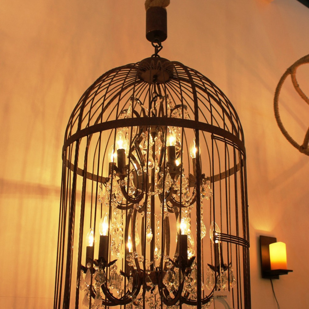 Люстра Vintage birdcage 5006–D4+4 черный  DE30038