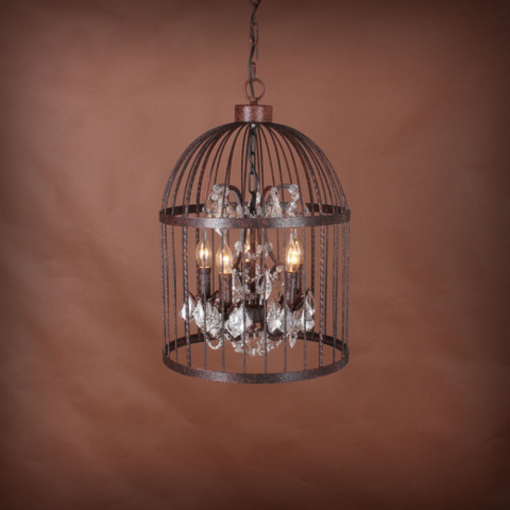 Люстра Vintage birdcage 5006–D5 ржавый металл  DE30138