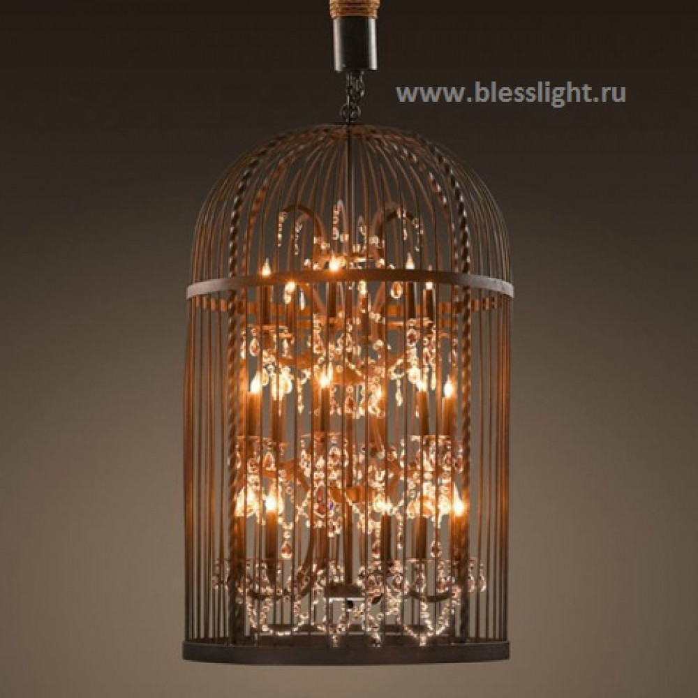 Люстра Vintage birdcage 5006–D6+6 ржавый металл  DE30031