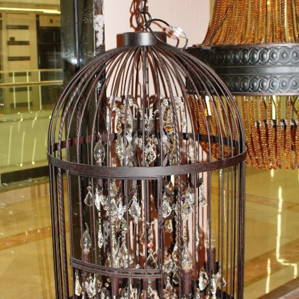 Люстра Vintage birdcage 5006–D6+6 ржавый металл  DE30031