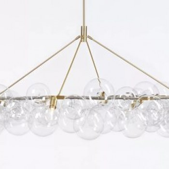 Люстра XL Bubble Chandeliers золотой + кофейный 