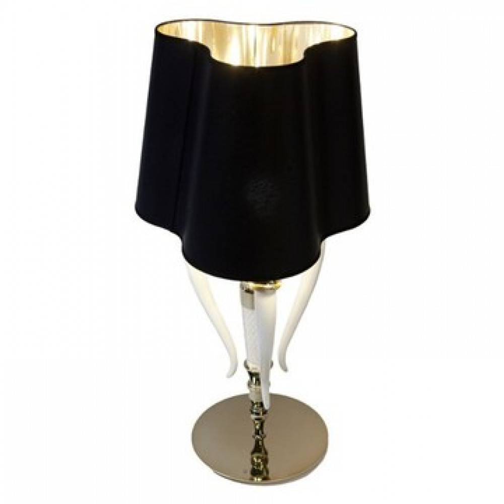 Настольная лампа Esmeralda черный + хром/золотой  DE17660