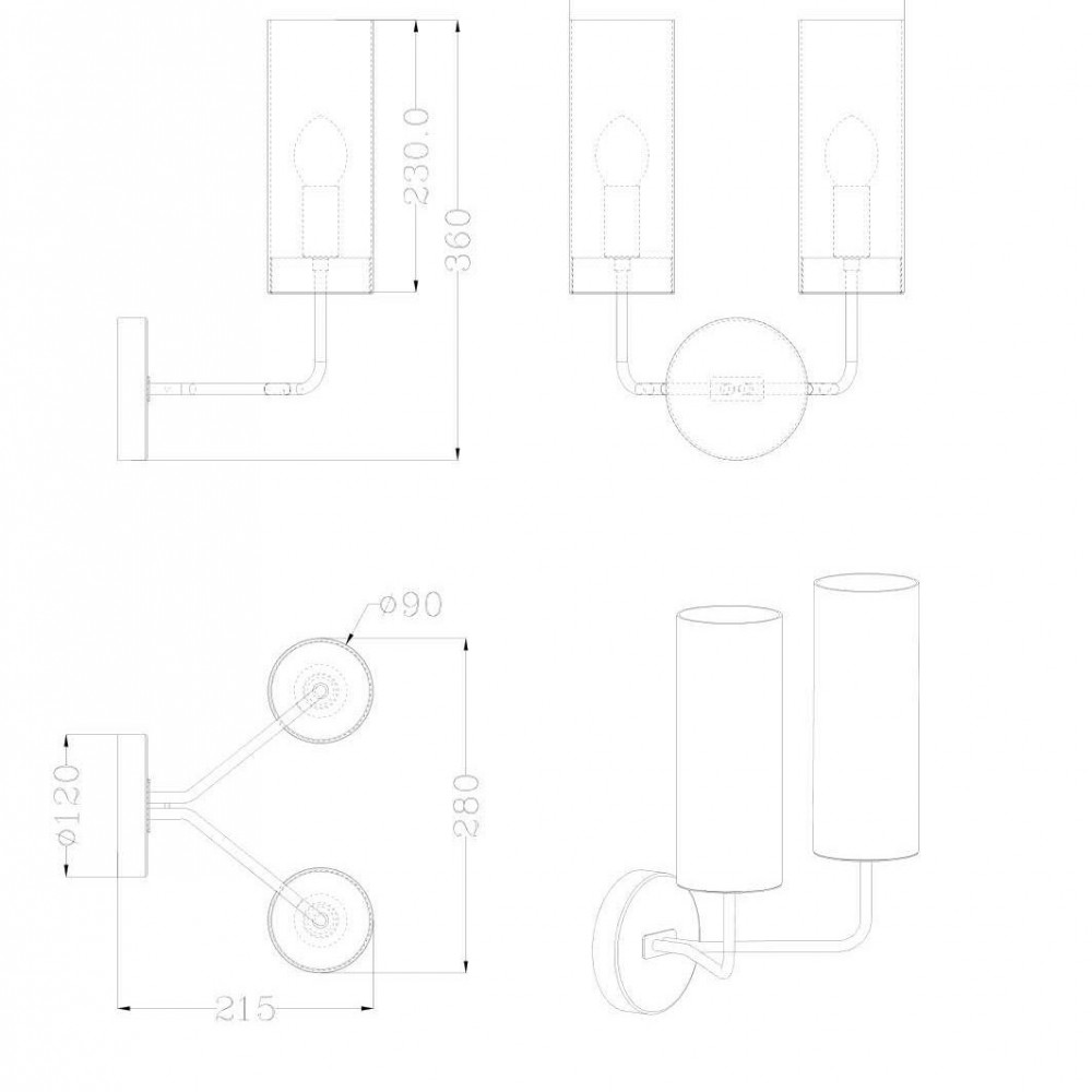 Бра Glass Tube 2 DE17894