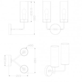 Бра Glass Tube 2