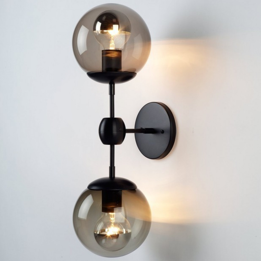 Бра Modo Sconce 2 Globes Black DE10875