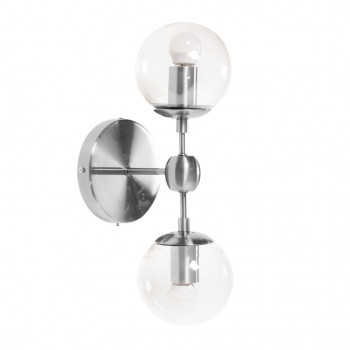 Бра Modo Sconce 2 Globes Chrome-clear