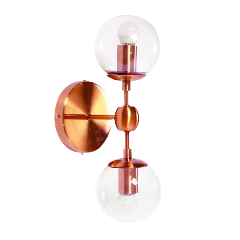 Бра Modo Sconce 2 Globes Copper-clear DE14482