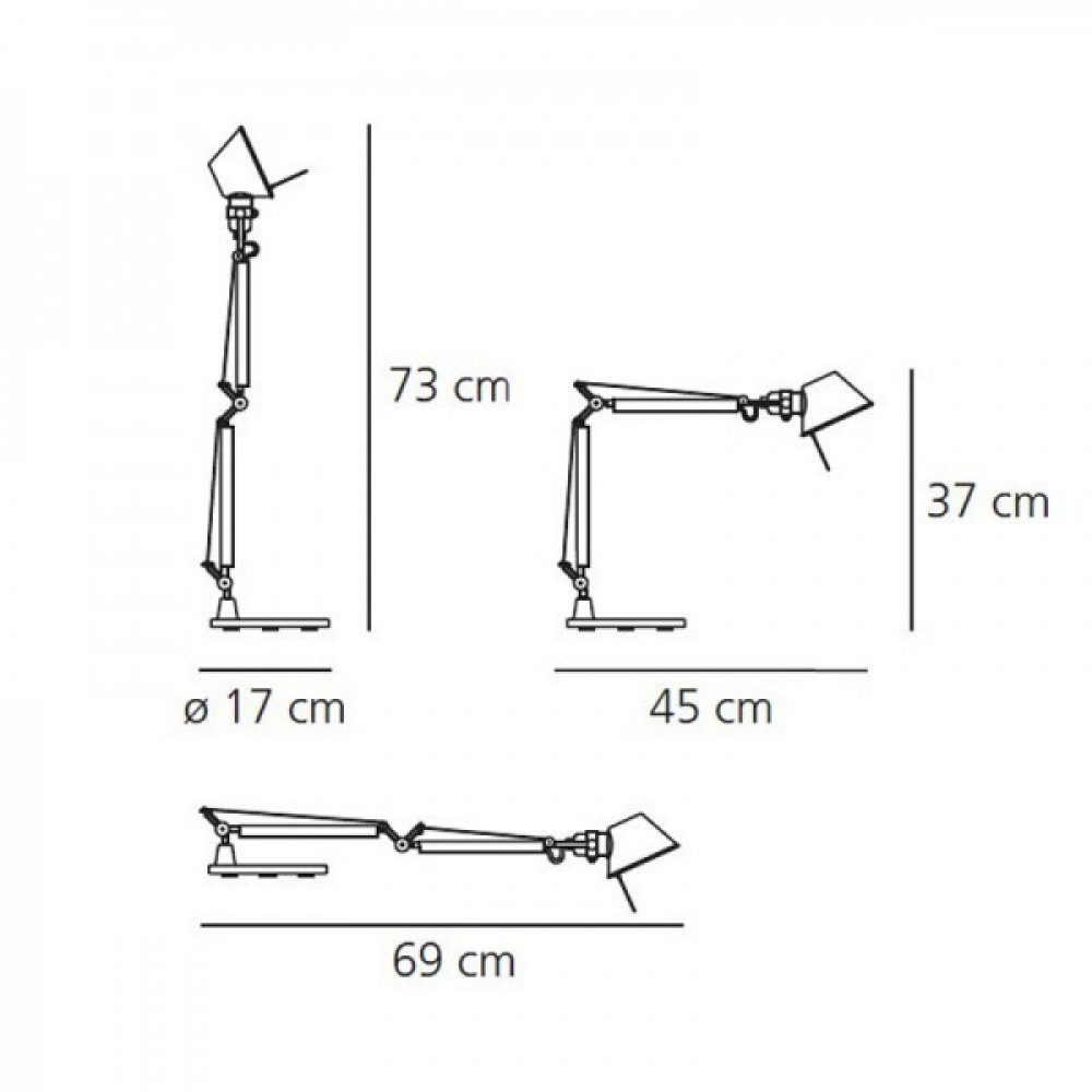 Лампа Tolomeo Micro Tavolo Black DE12292