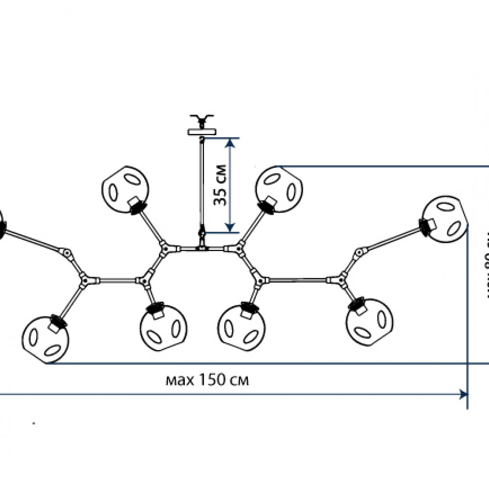 Люстра Branching Bubbles 8 DE12151