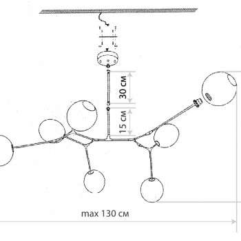 Люстра Branching Bubbles Chrome 7