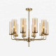 Люстра Glass Tube Chandelier 10 Amber DE17444