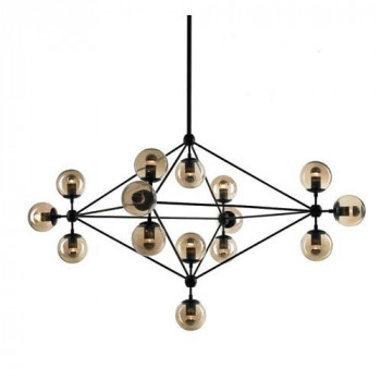Люстра Modo Chandelier 15 Globes Black