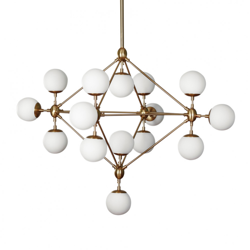 Люстра Modo Chandelier 15 Globes Brass DE17222