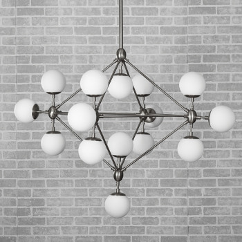 Люстра Modo Chandelier 15 Globes Chrome