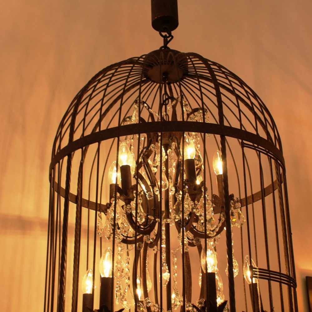 Люстра Vintage birdcage 4+4 лампы DE30039