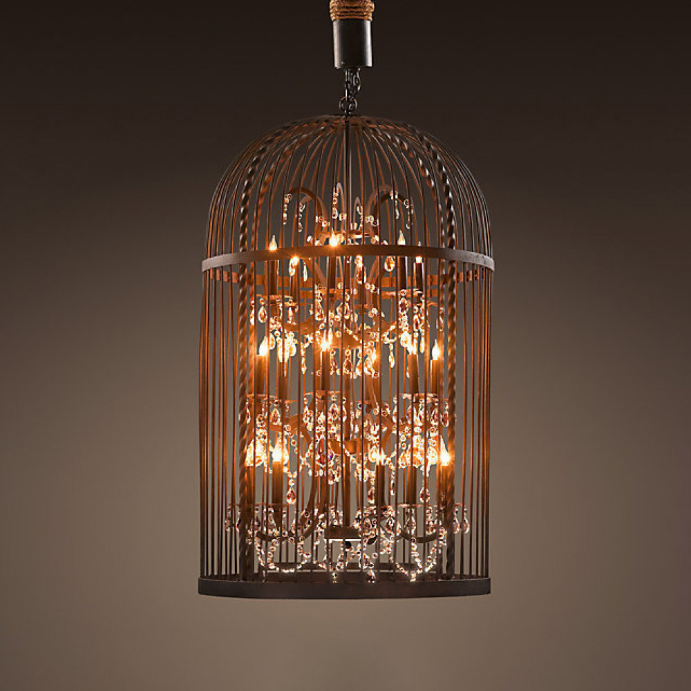 Люстра Vintage birdcage 6+6 ламп DE30030