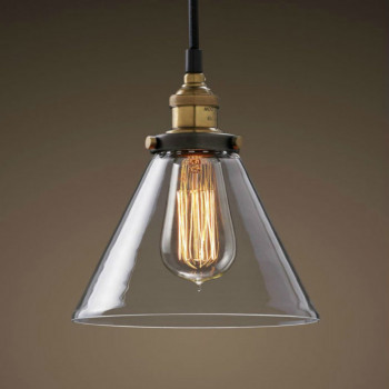 ‘ветильник 20th c. Factory filament Clear Glass