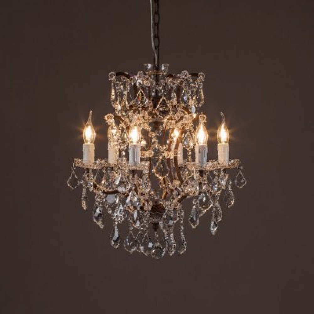 Люстра 19th c. Rococo Iron \u0026 Crystal 46см. DE30257